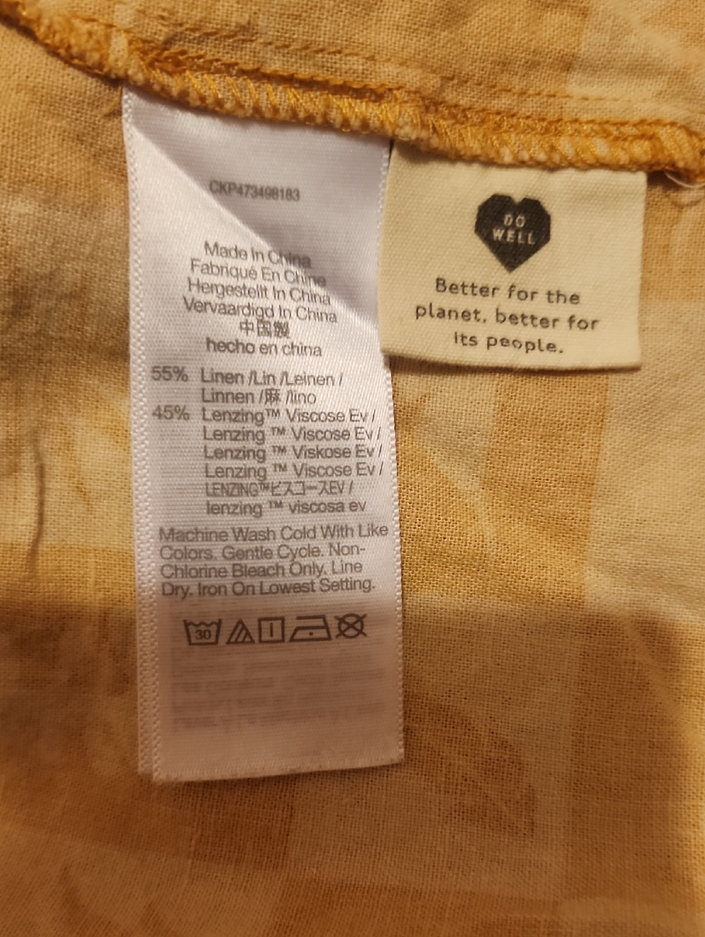 Madewell Linen Patterned Button Up Top - Picture 9 of 9